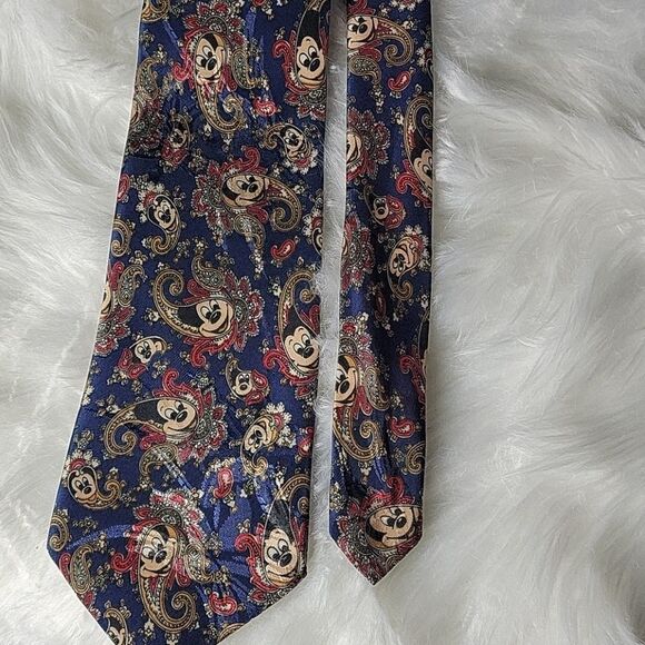 MICKEY MOUSE Paisley‎ Handmade Silk Tie - Picture 3 of 7